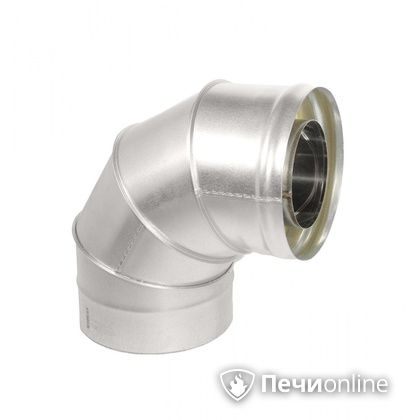 Колено 90° сэндвич Теплов и Сухов Отвод Термо 87* ОТ-Р 430-0.5/оцинковка D120/180 в Ижевске