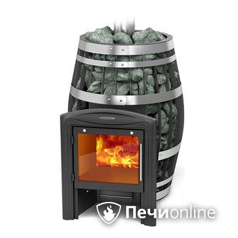 Дровяная банная печь TMF Саяны XXL 2015 Carbon Витра с закрытой каменкой в Ижевске