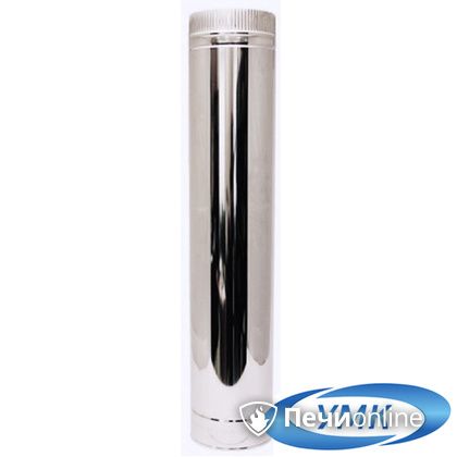 Дымоход УМК Труба D140 L=1.0 м 1.0мм. нержавейка в Ижевске