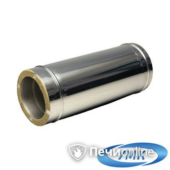 Дымоход УМК Сэндвич-труба 0.5м 140х200 Н+Оц 0.5мм 0.5мм по воде в Ижевске