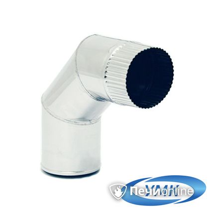 Дымоход УМК Отвод 90° D160 1.0мм нержавейка в Ижевске